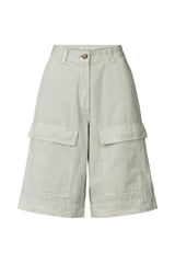 Pammi - Canvas light cargo pants I Grey cloud