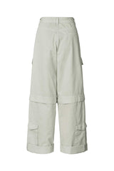 Pammi - Canvas light cargo pants I Grey cloud