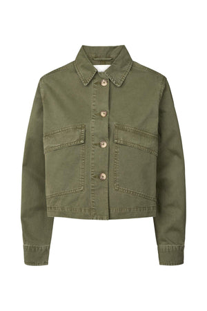 Neva - Canvas light short jacket I Deep green