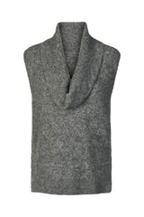 Biak - Soft knit vest I Grey melange