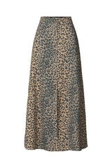 Natja - Leopard print button skirt I Leopard