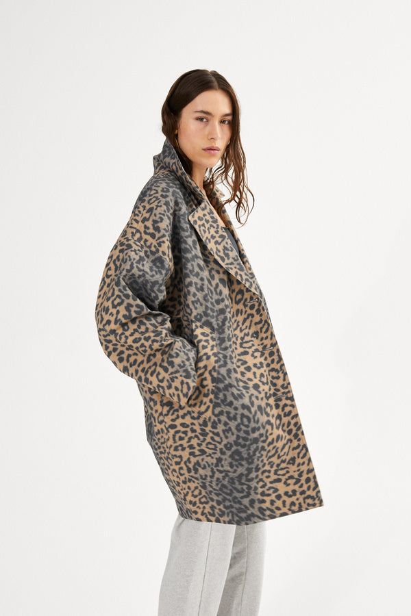 Jacqline - Leopard print oversize jacket I Leopard