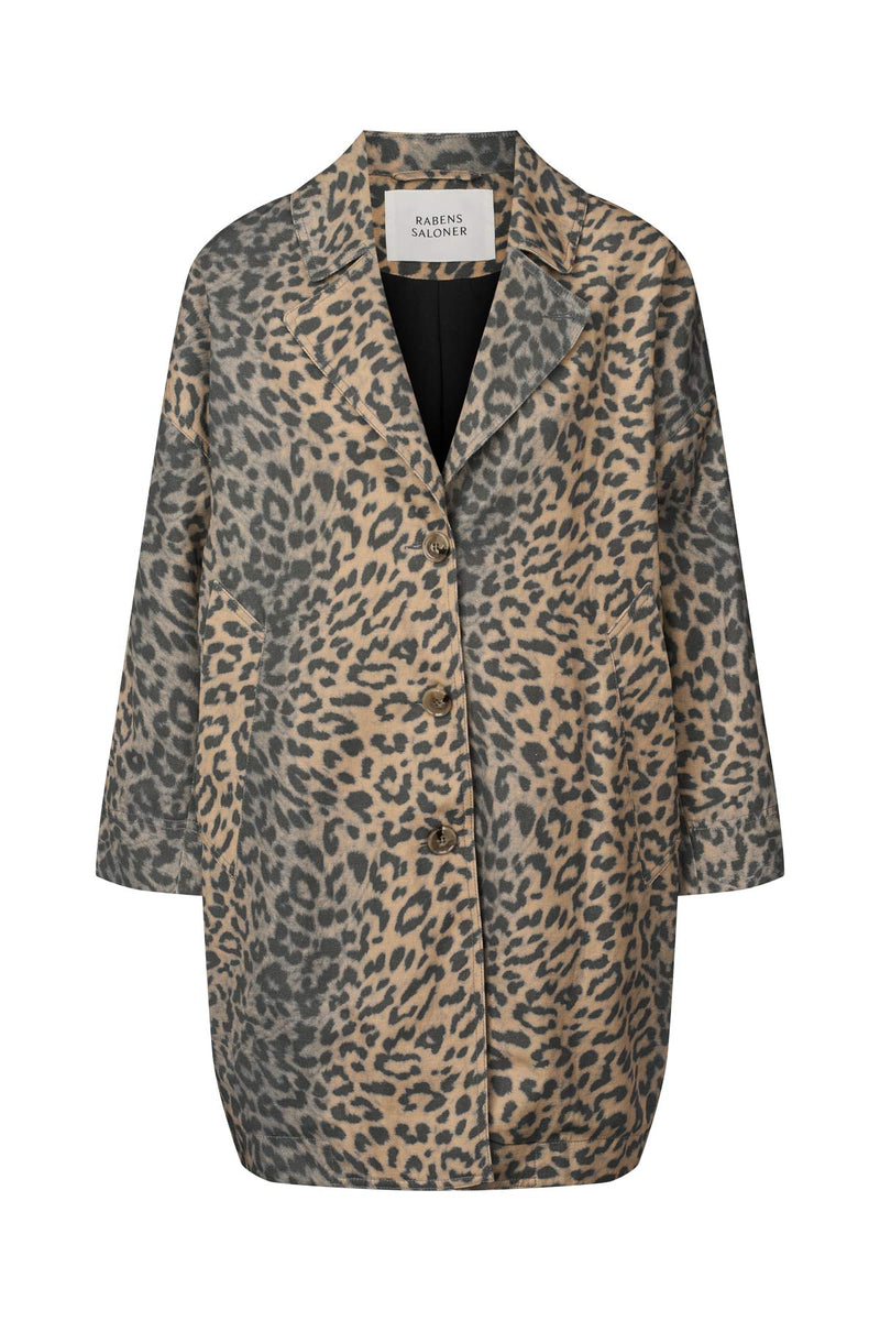 Jacqline - Leopard print oversize jacket I Leopard