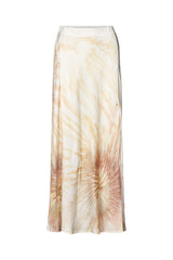 Willis - Cartwheel long A-line skirt I Seashell combo