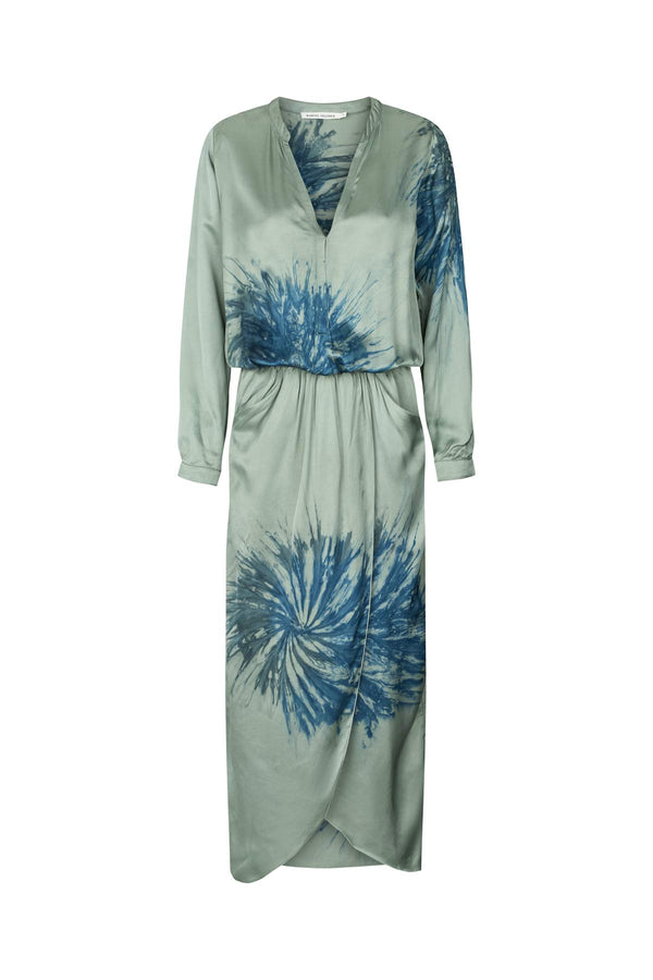 Vera - Cartwheel wrap over dress I Ocean combo