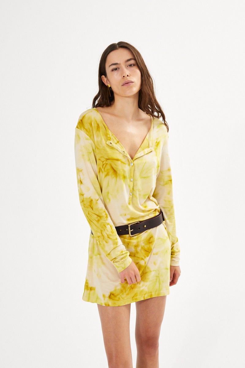 Hue - Fusion jersey dress I Lemon combo