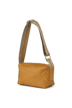 Sigi - Basket weave leather bag I Mandarin