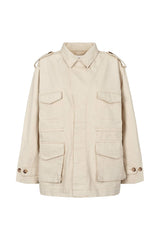 Feodora - Denim ecru defense jacket I Ecru