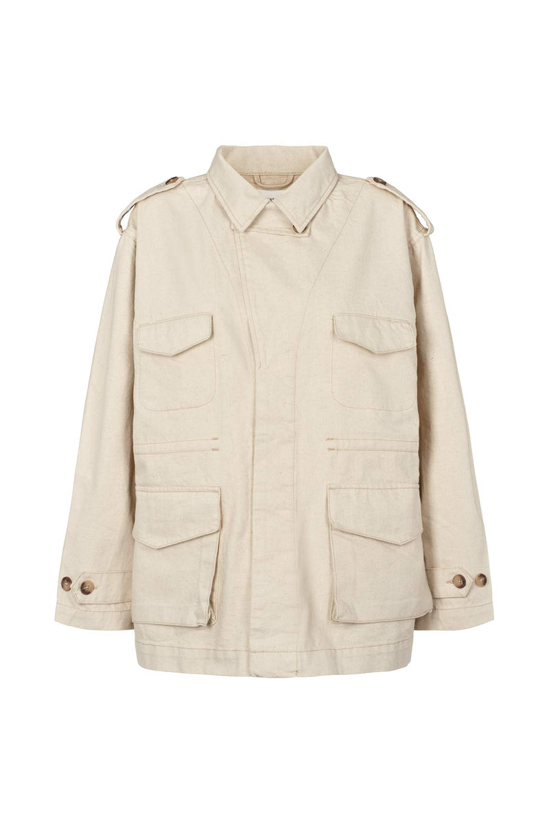 Feodora - Denim ecru defense jacket I Ecru