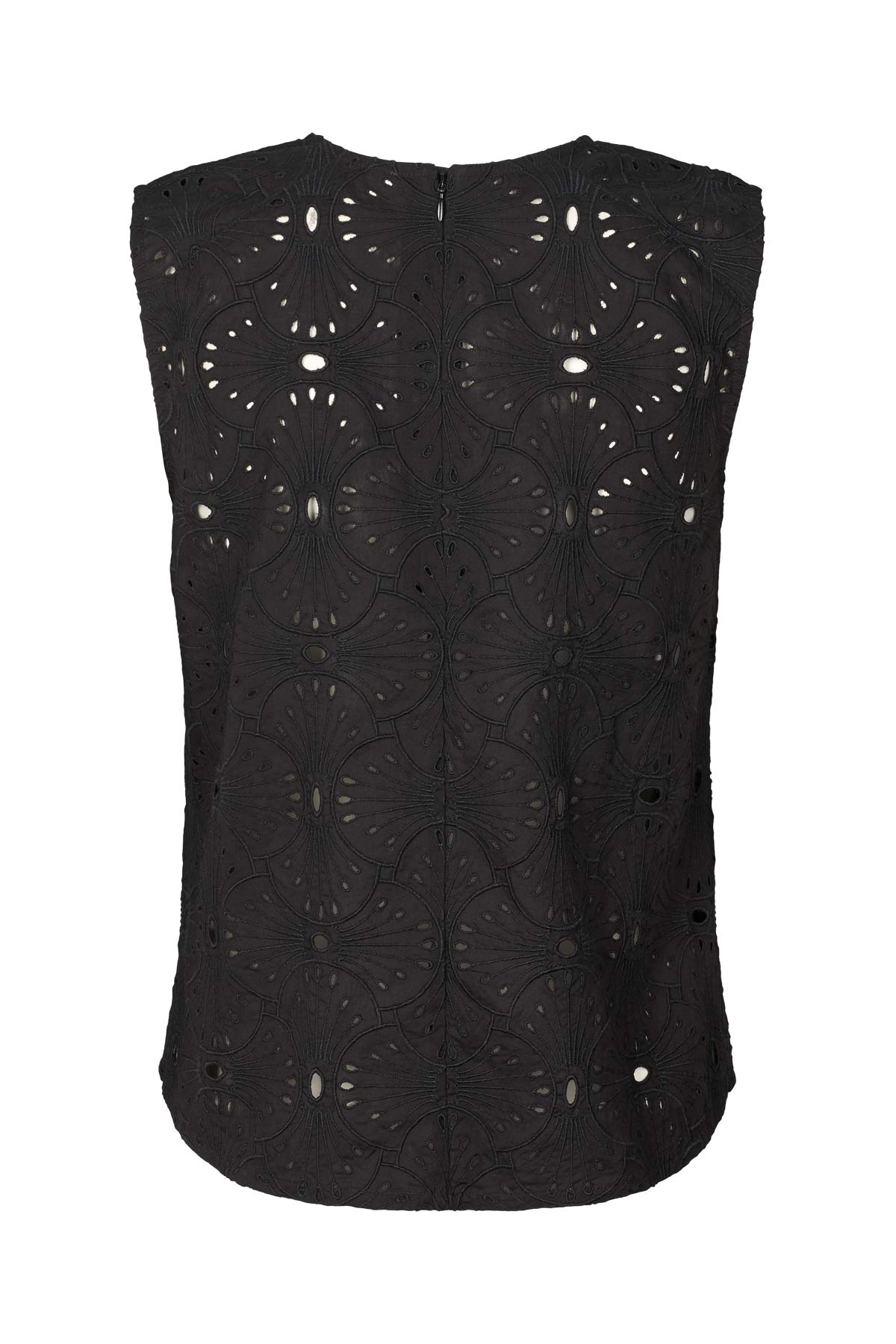 Piper - Supersize anglaise tank top I Caviar Black