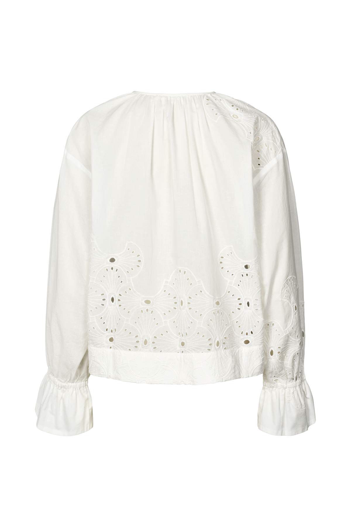 Blossom - Supersize anglaise blouse I White swan
