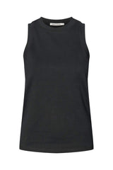 Johnny - Pima jersey tank top I Pirate black