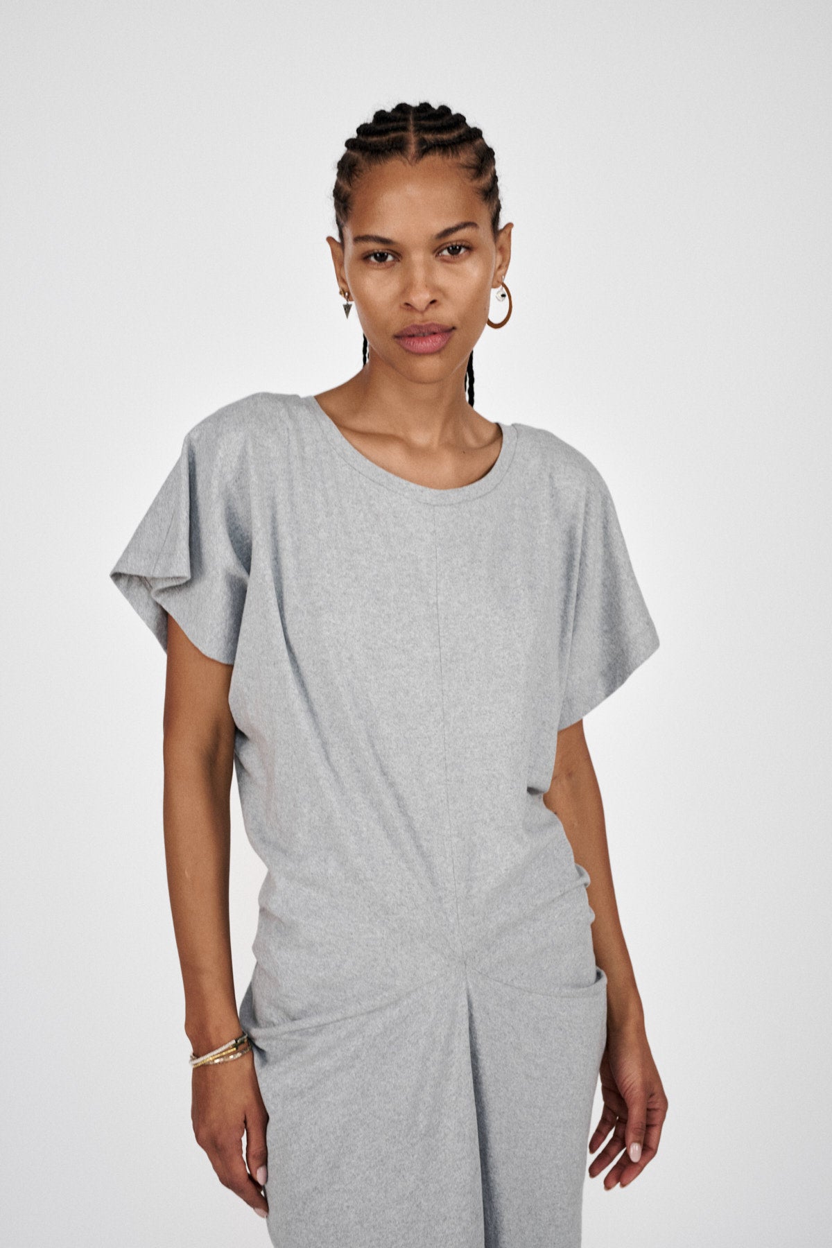 Phoenix - Vintage jersey dress I Grey melange