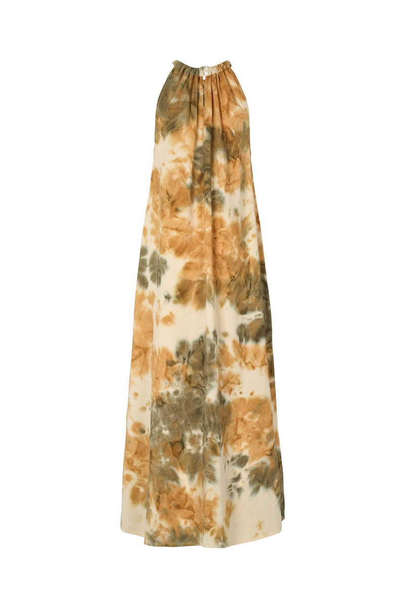 Hope - Abstract halter dress I Forest combo