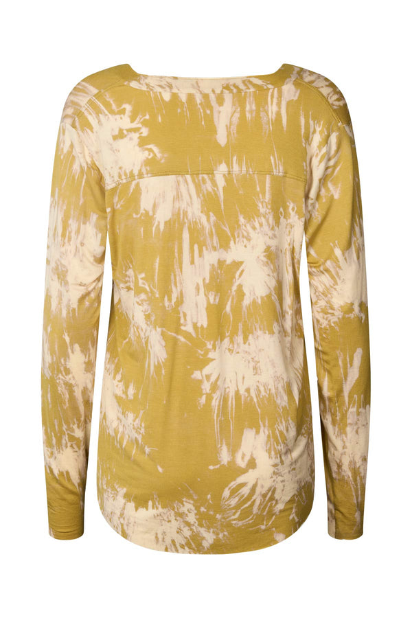Matie - Misty placket long sleeve top I Golden mustard combo