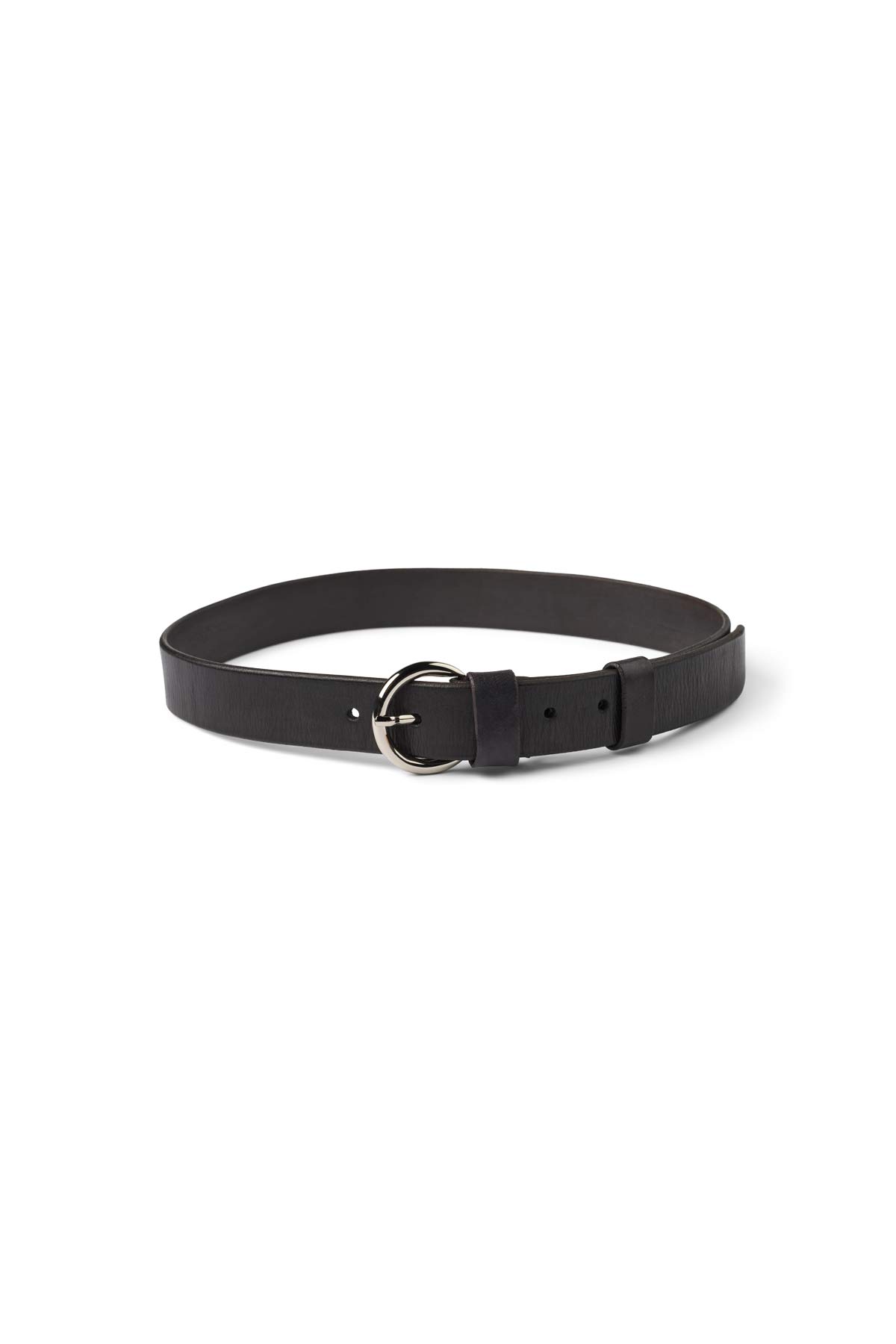 Gerly - Leather slim belt I Black