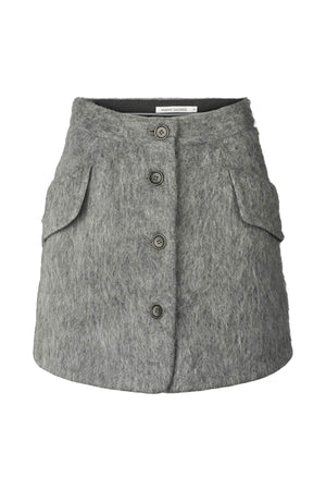 Olympia - Fuzzy skirt I Grey melange