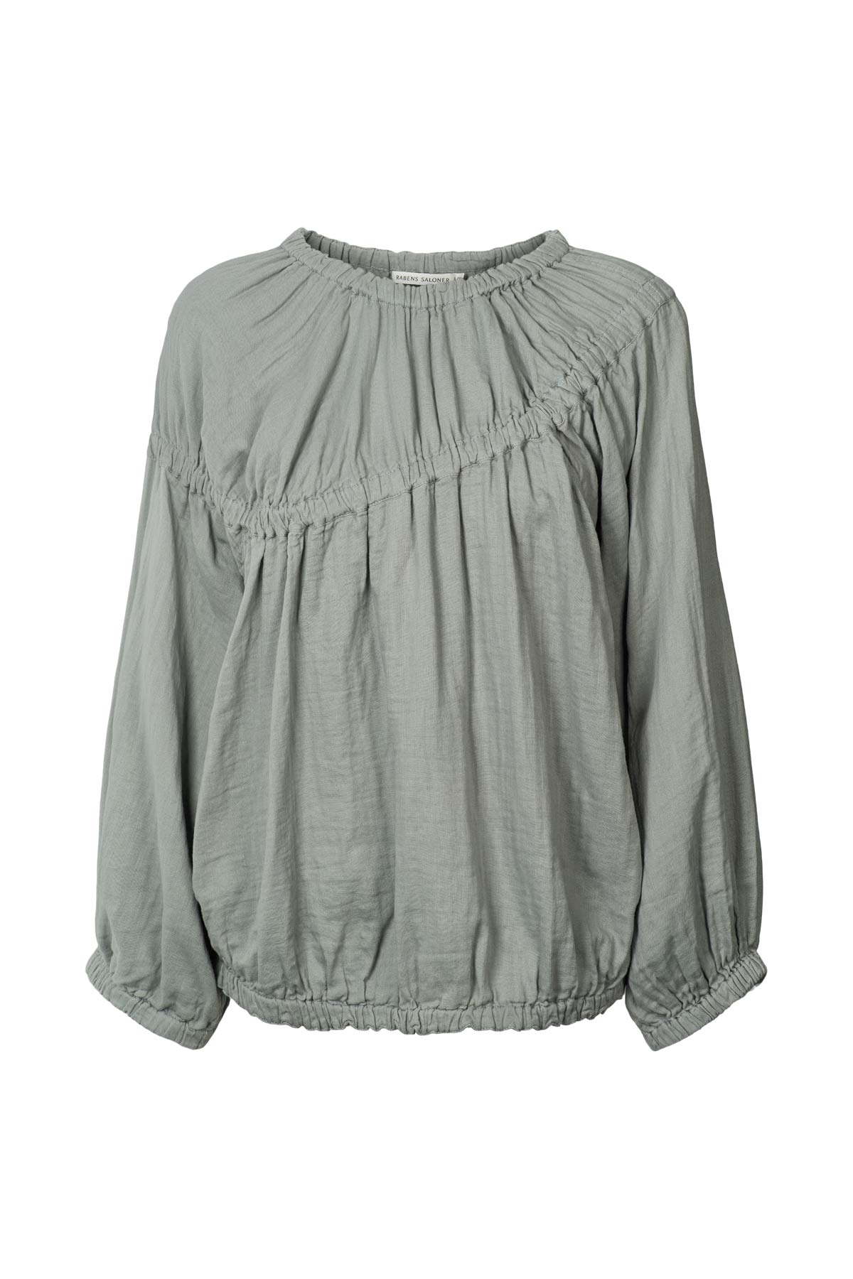 Lotte - Cotton dbl elasticated top I Grey mist