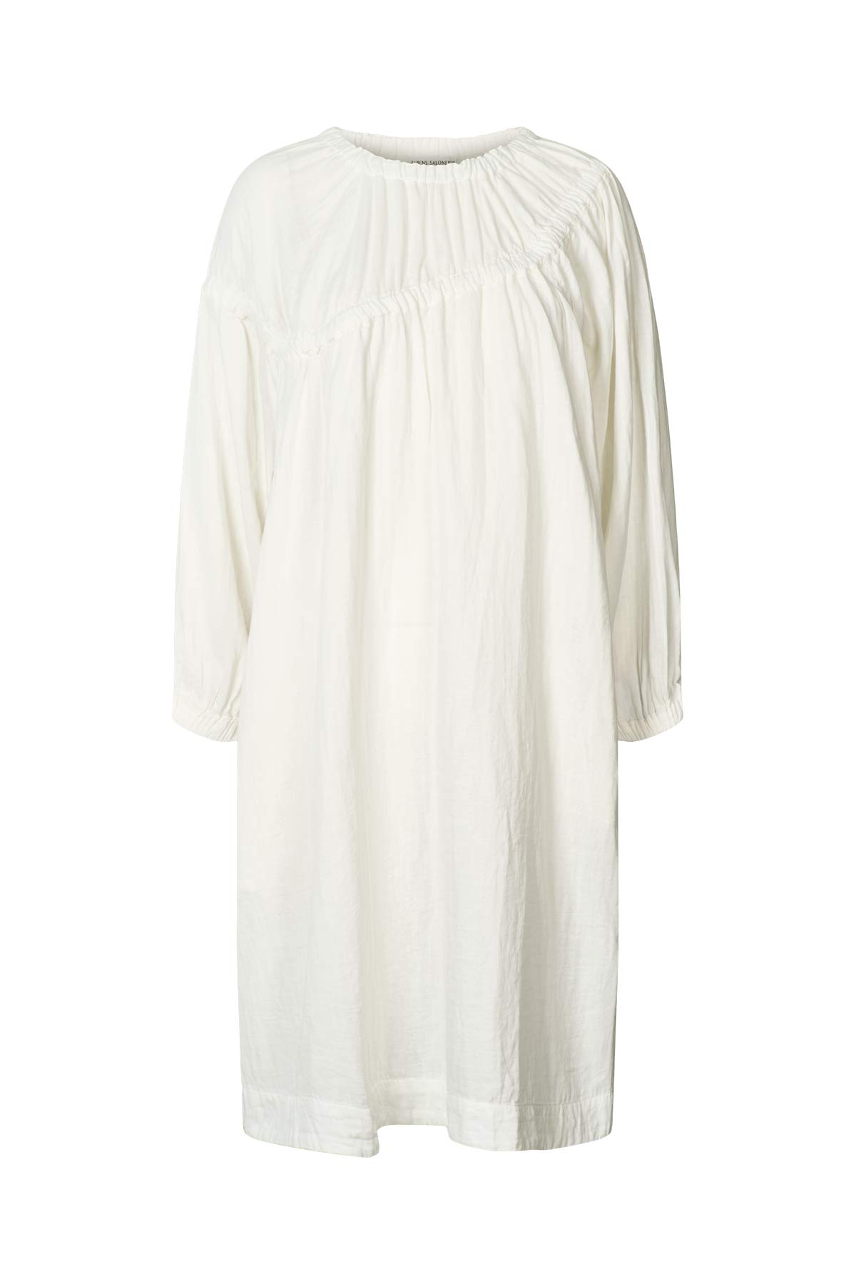 Mae - Cotton dbl elasticated dress I White