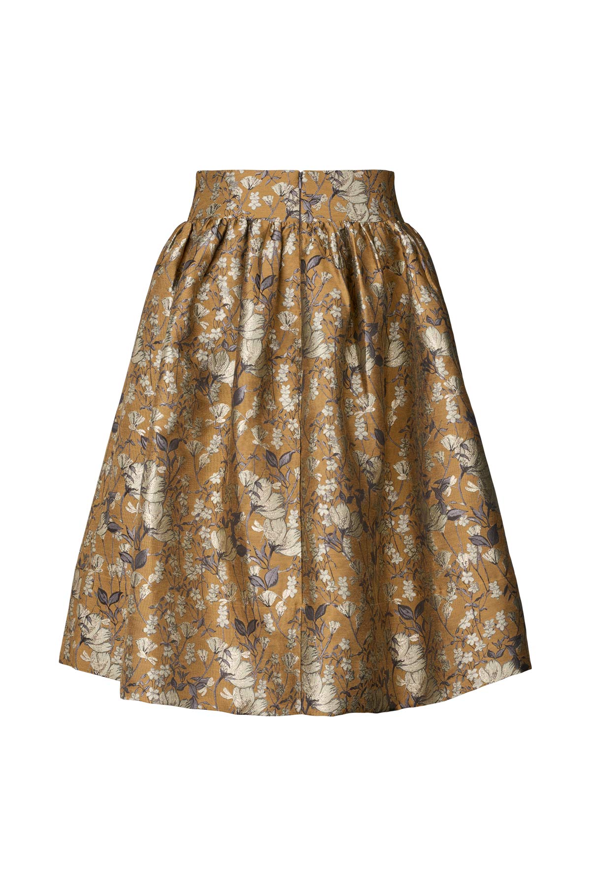 Silke - Ottoman jacquard full skirt I Golden combo