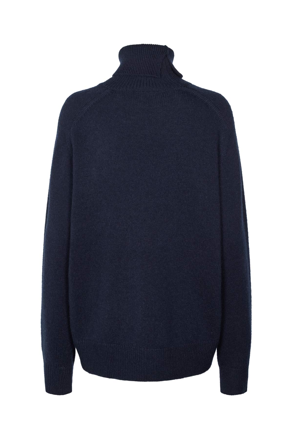 Celly - Pure wool roll neck sweater I Navy