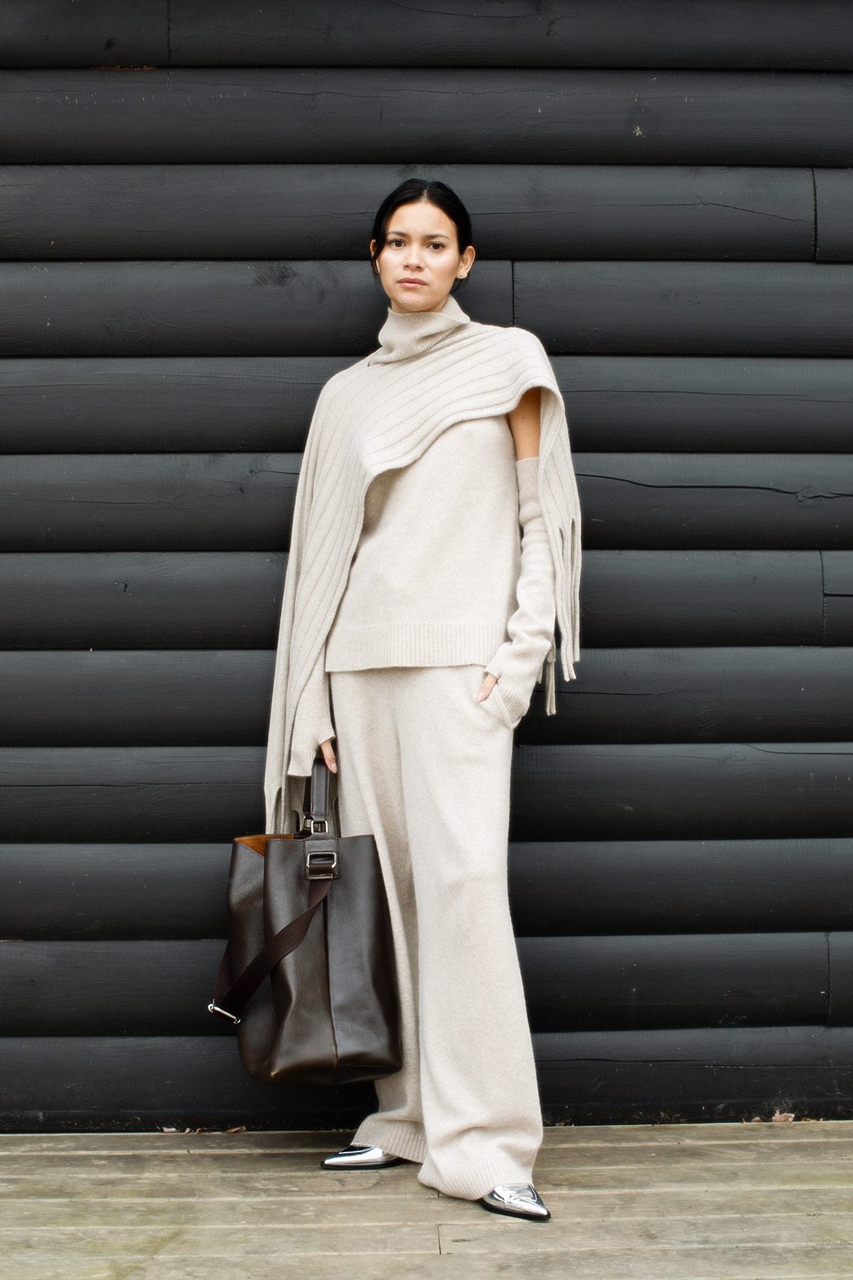 Dianne - Pure wool lounge pants I Oatmeal