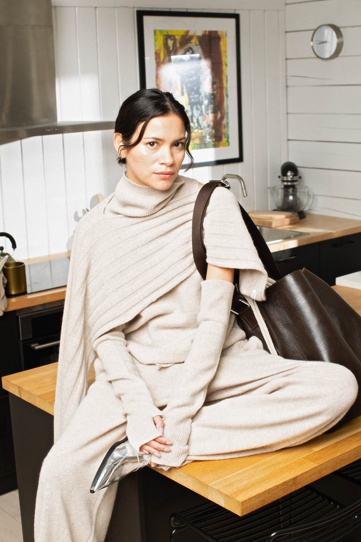 Dianne - Pure wool lounge pants I Oatmeal