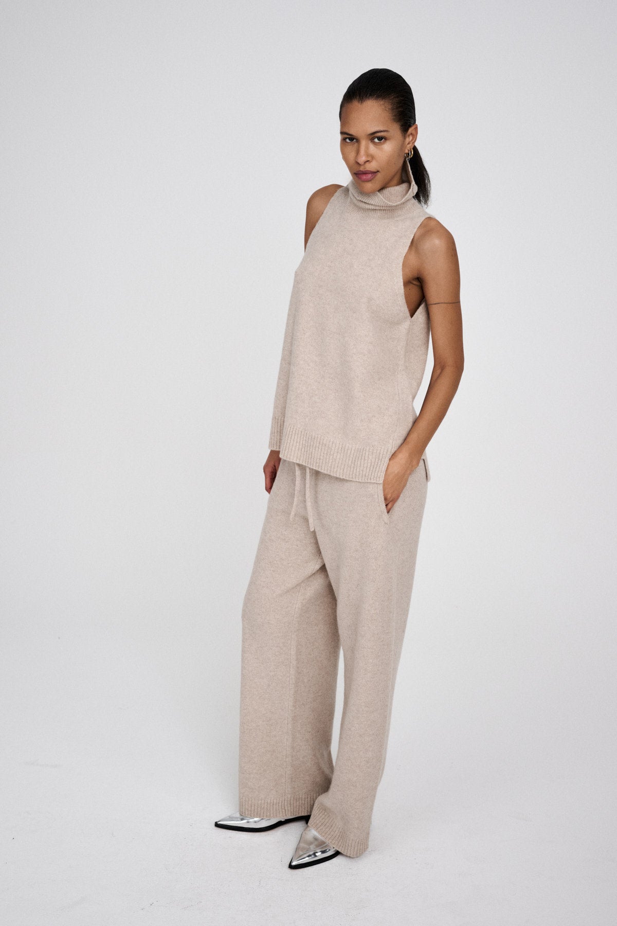 Dianne - Pure wool lounge pants I Navy