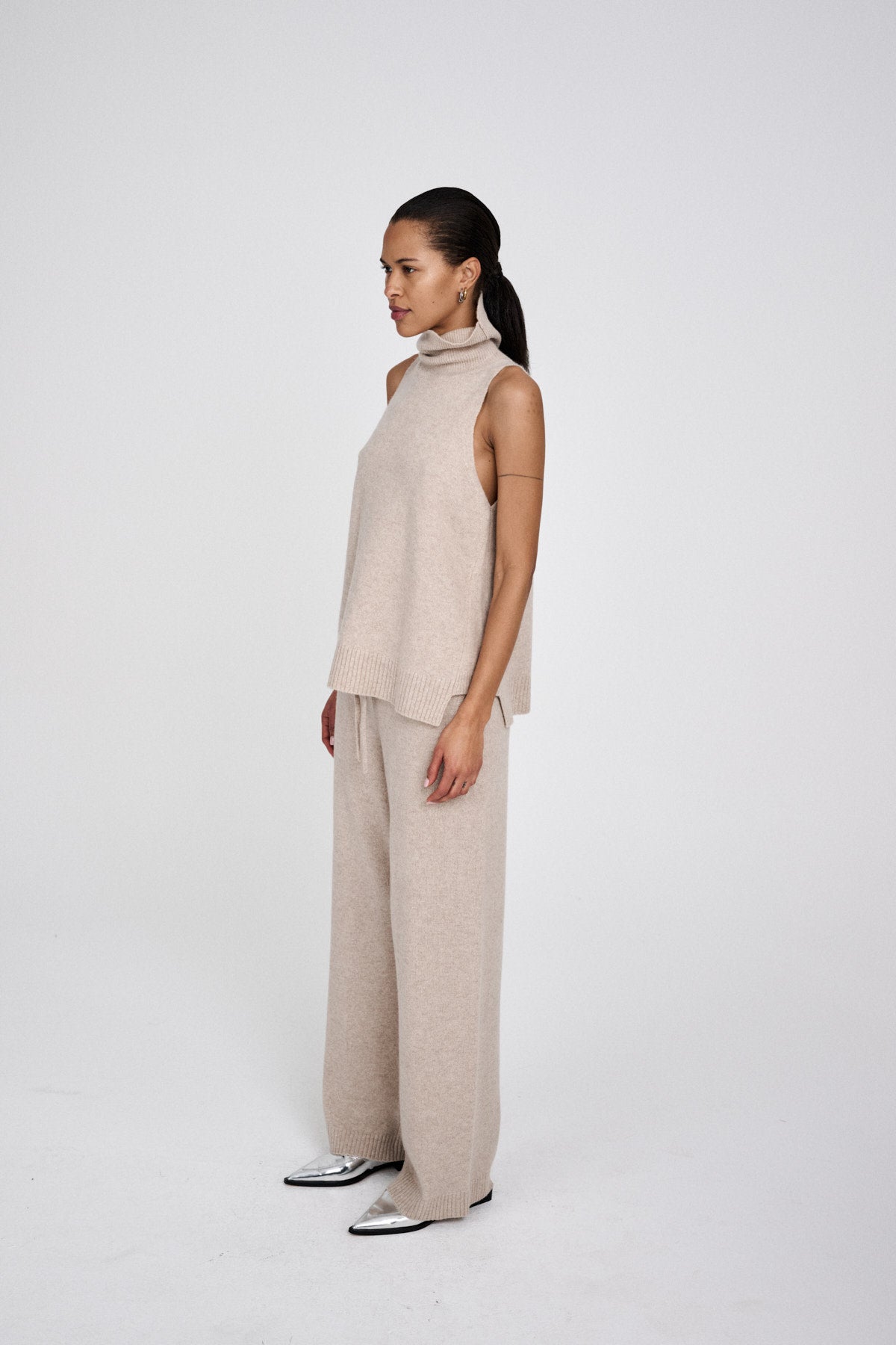Dianne - Pure wool lounge pants I Oatmeal
