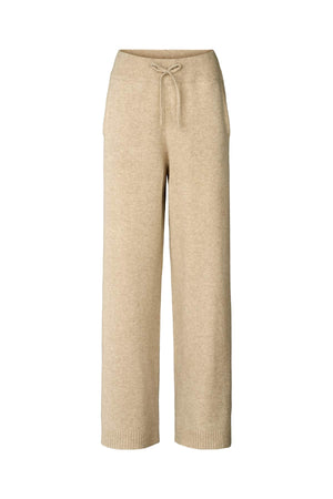 Dianne - Pure wool lounge pants I Oatmeal