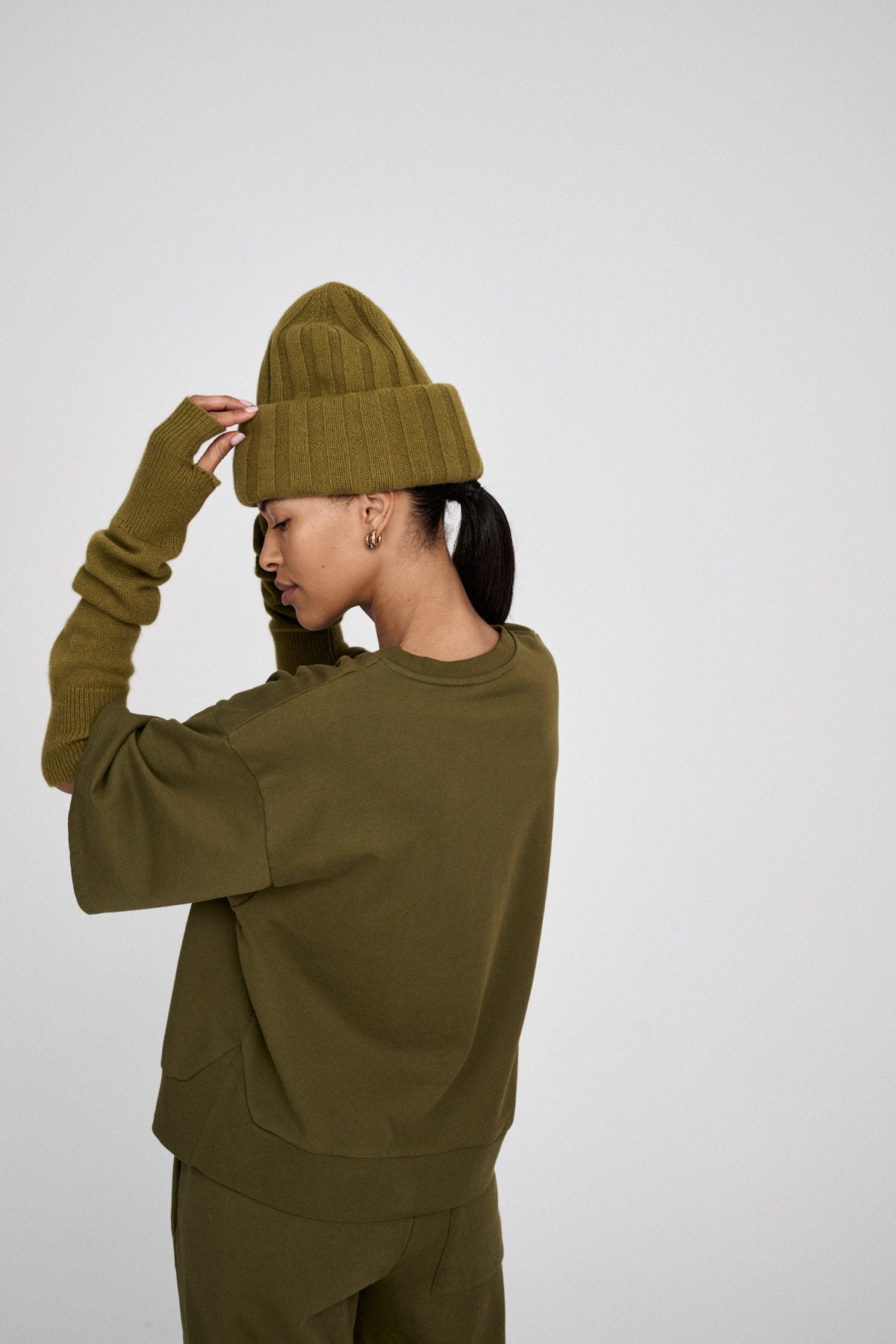 Dolli - Pure wool sleeves I Fern green