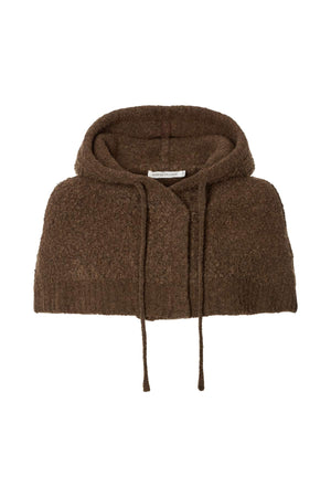 Sinika - Sheep knit hood I Dark brown