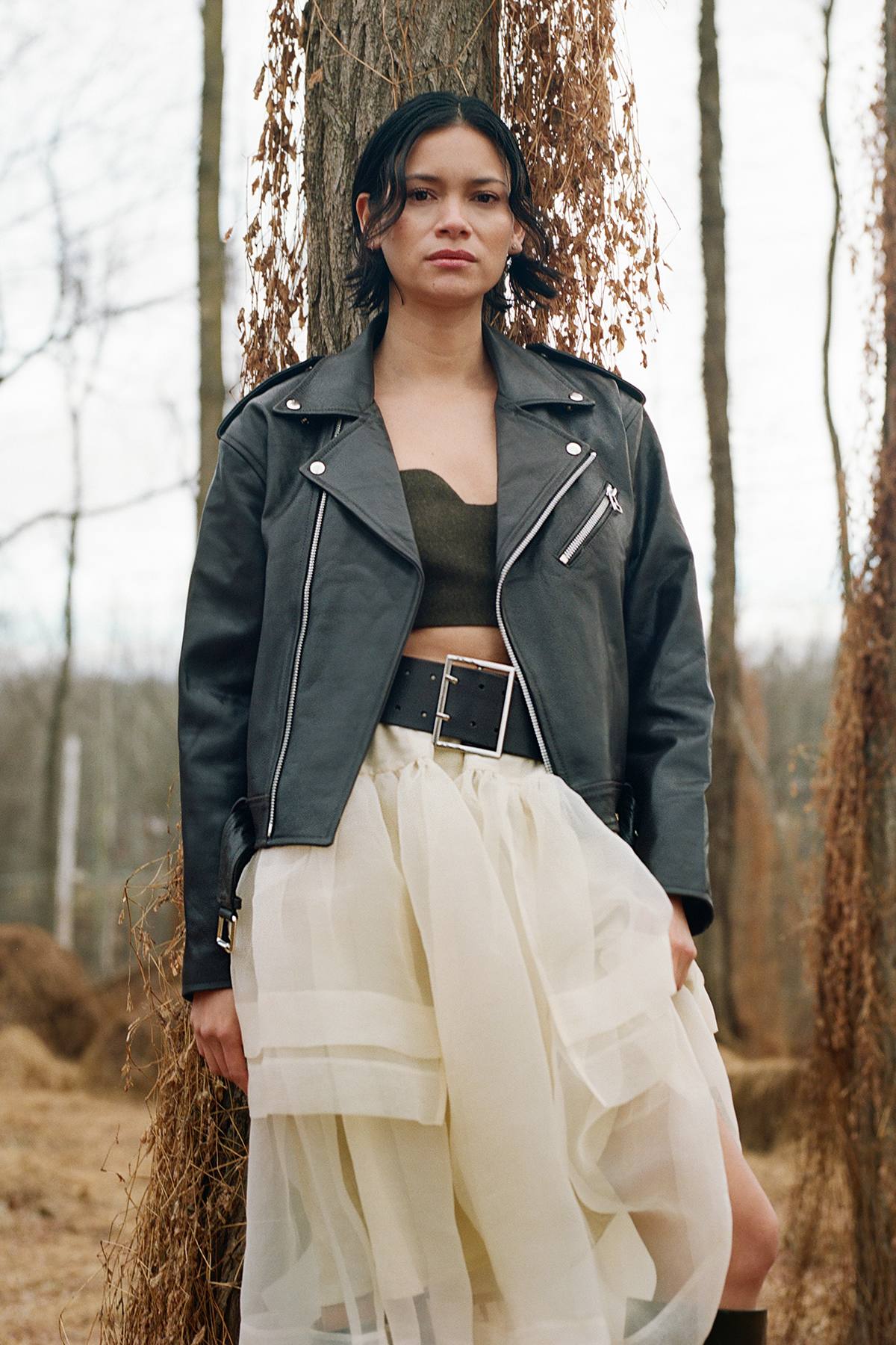 Falka - Organza layer skirt I Bisque