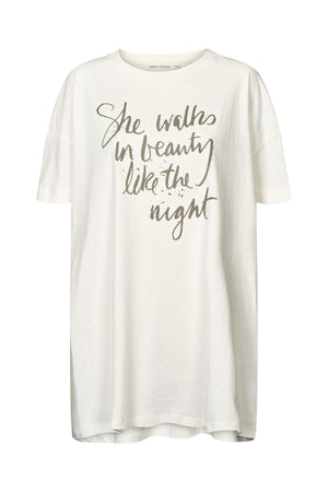 Dee - Poet oversize t-shirt I Chalk