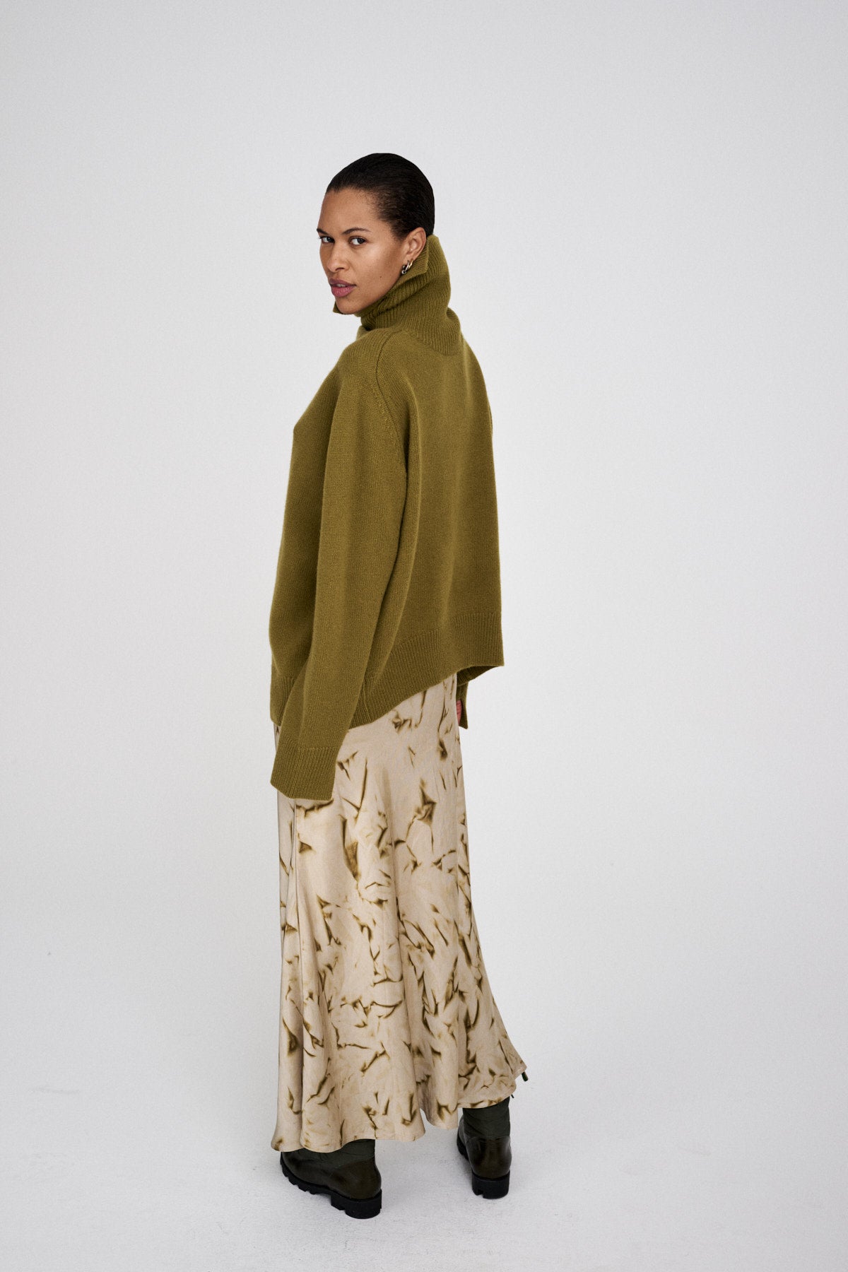 Ellery - Crystal bias skirt I Powder fern combo