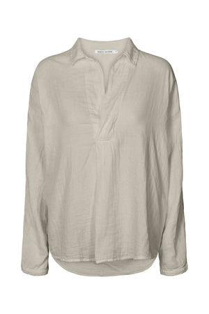 Jojo - Cotton double elbow patch shirt I Light sage