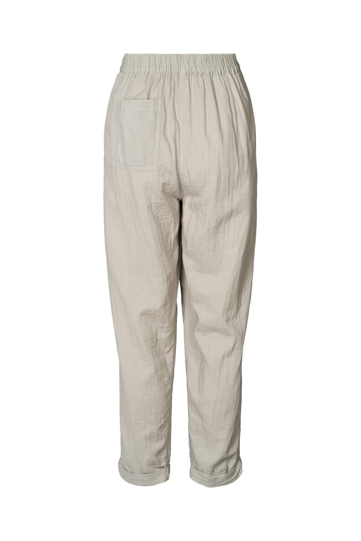 Johanne - Cotton double knee patch pants I Light sage