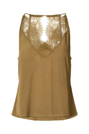 Jodie - Sheer lace camisole I Hazelnut