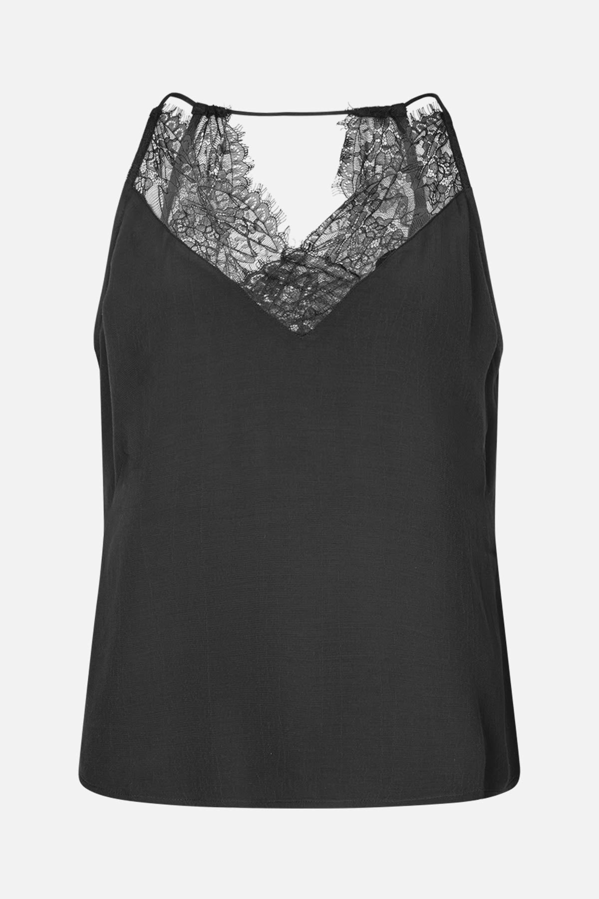 Jodie - Sheer lace camisole I Faded black