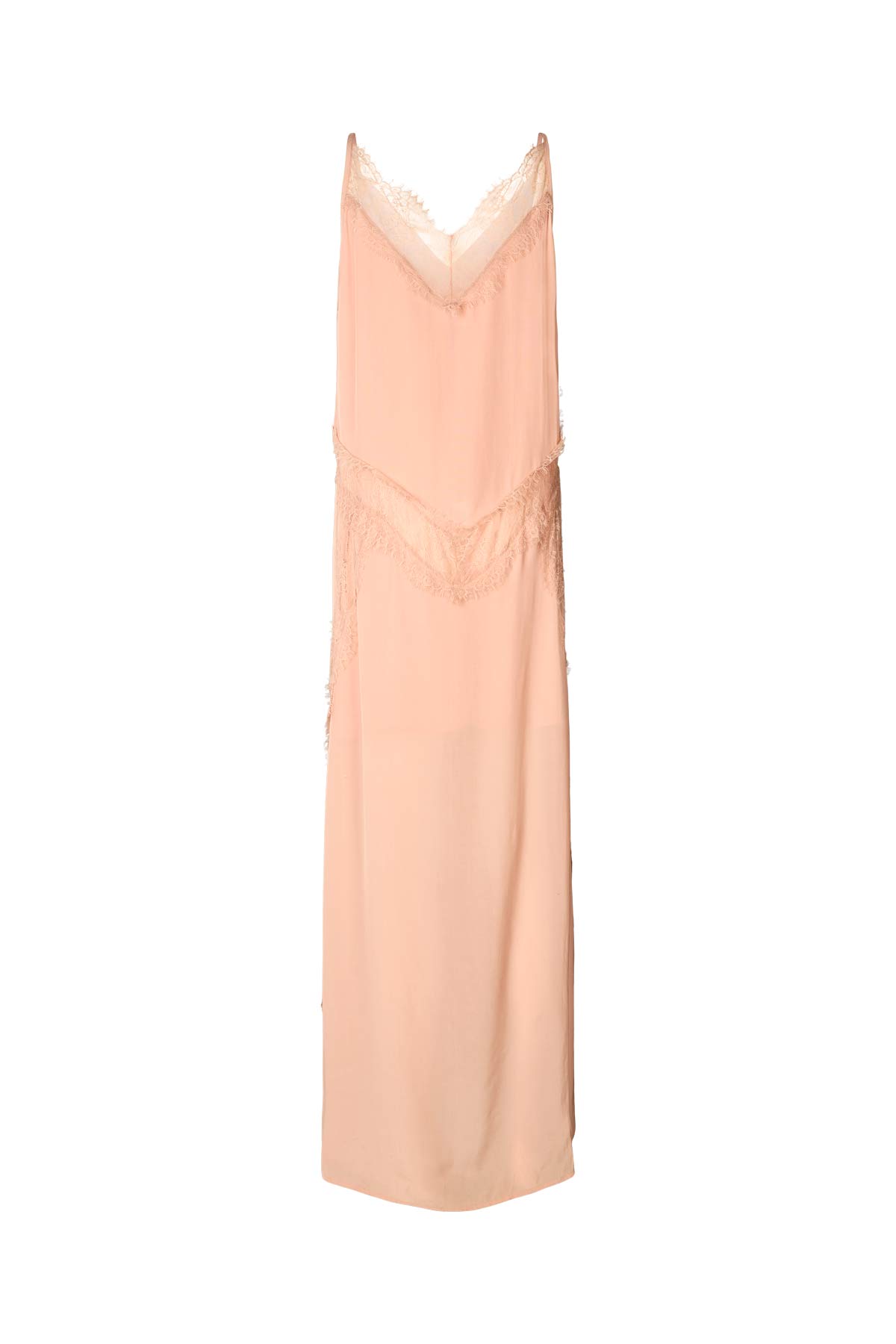 Lilou - Sheer lace panelled dress I Blush