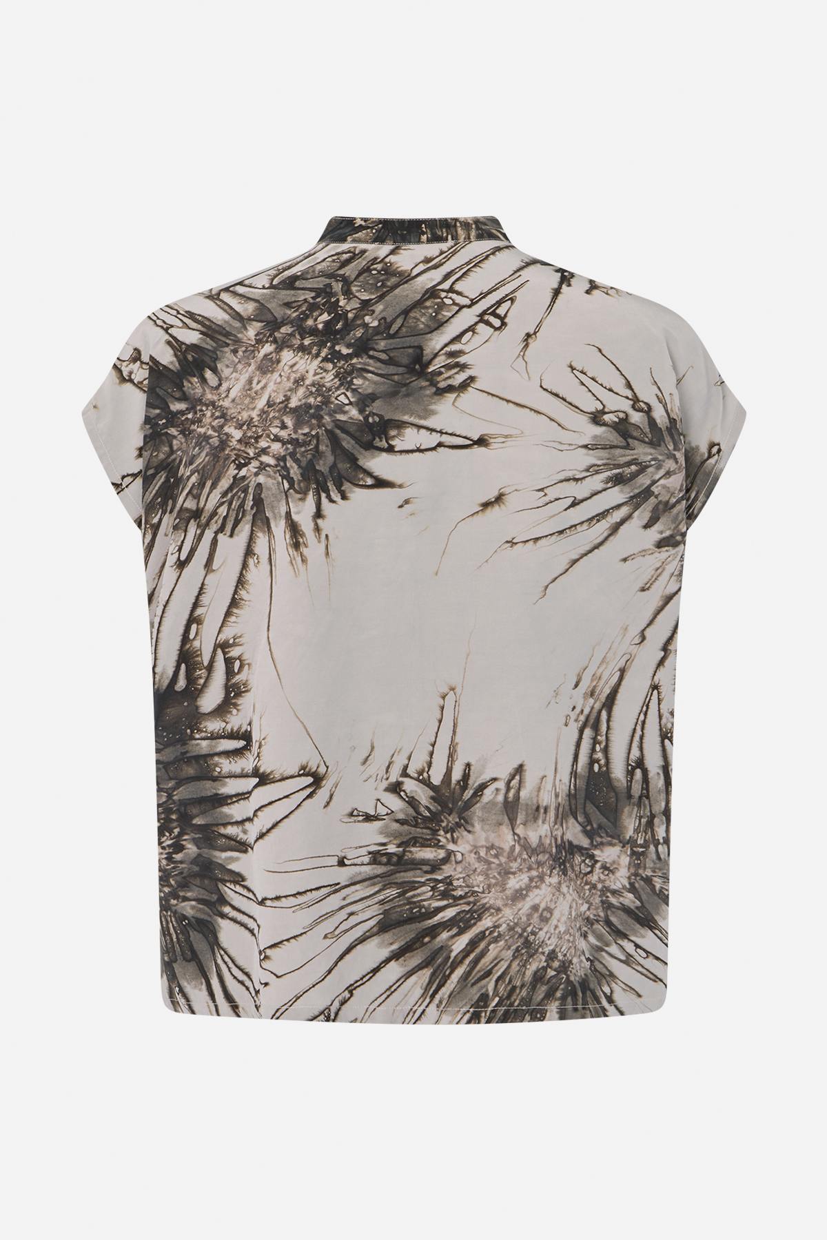 Heva - Sea urchin button blouse I Grey combo