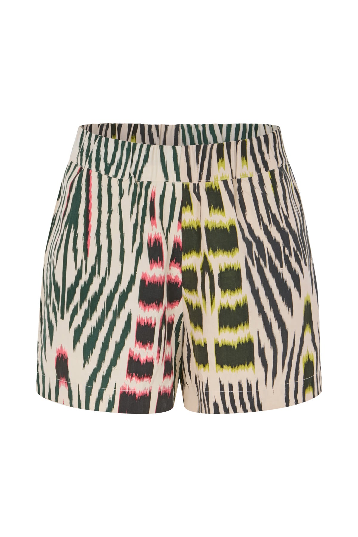 Lania - Ikat combo shorts I Forest pink sand & citrus combo
