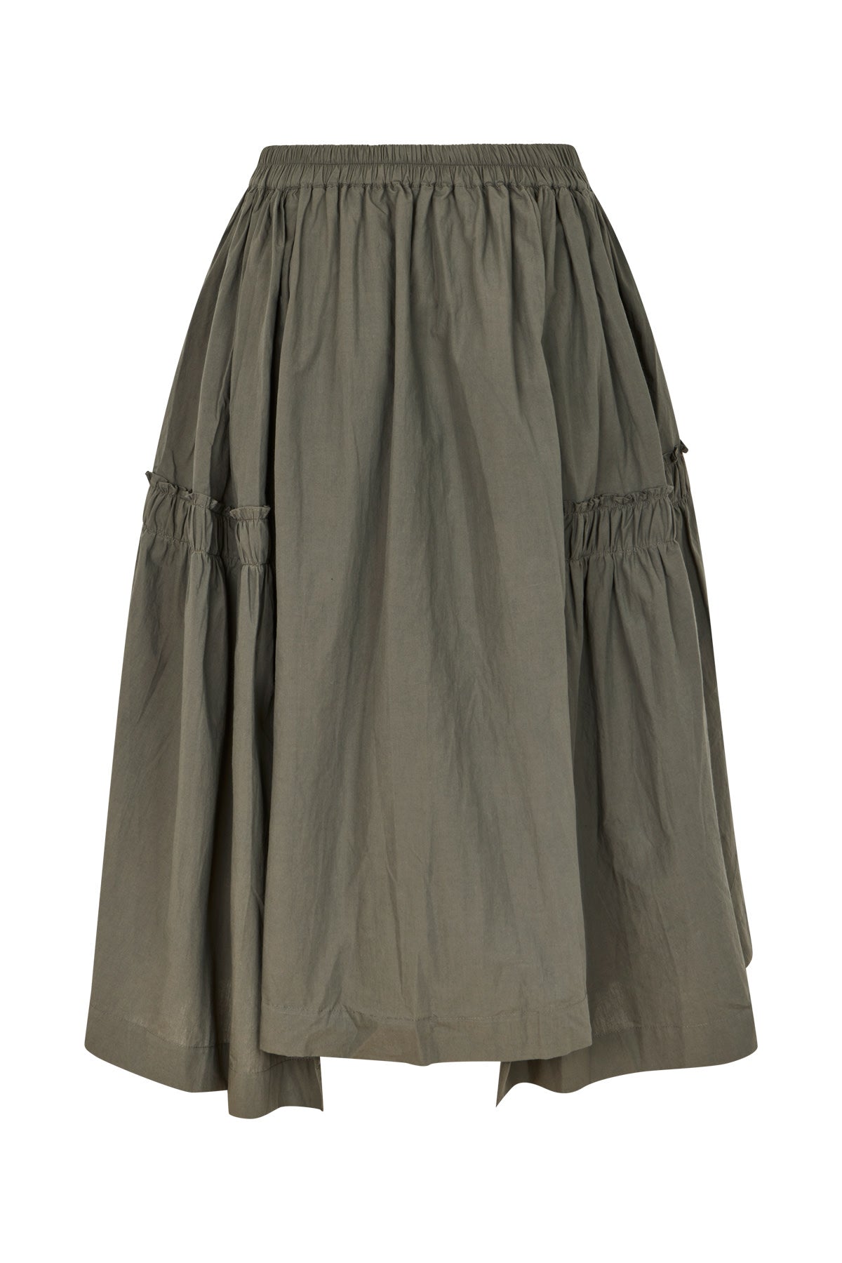 Brigida - Poplin full skirt I Faded black