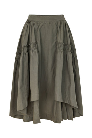 Brigida - Poplin full skirt I Faded black