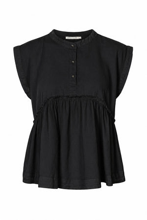 Deona - Cotton blouse I Black