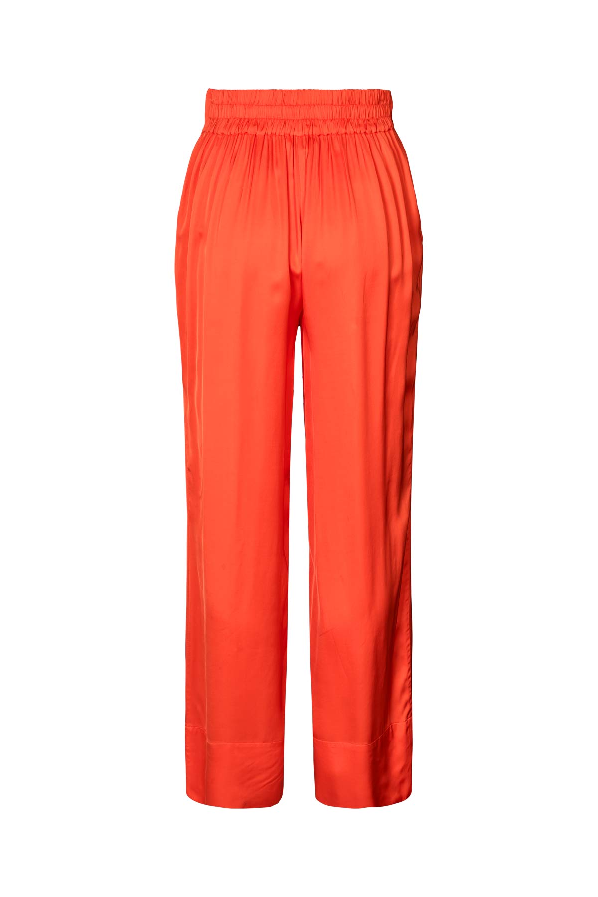 Alisa - Contrast lace wide leg pants I Deep mandarin