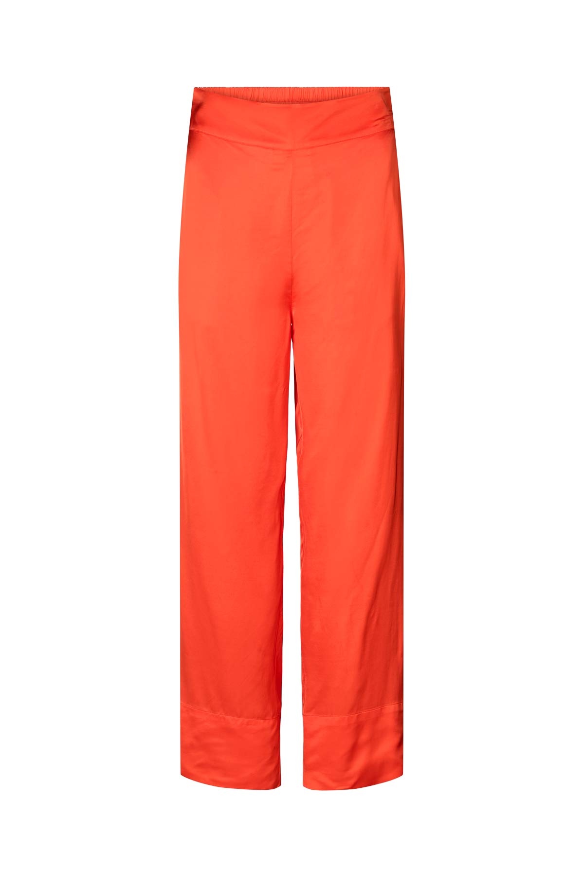 Alisa - Contrast lace wide leg pants I Deep mandarin
