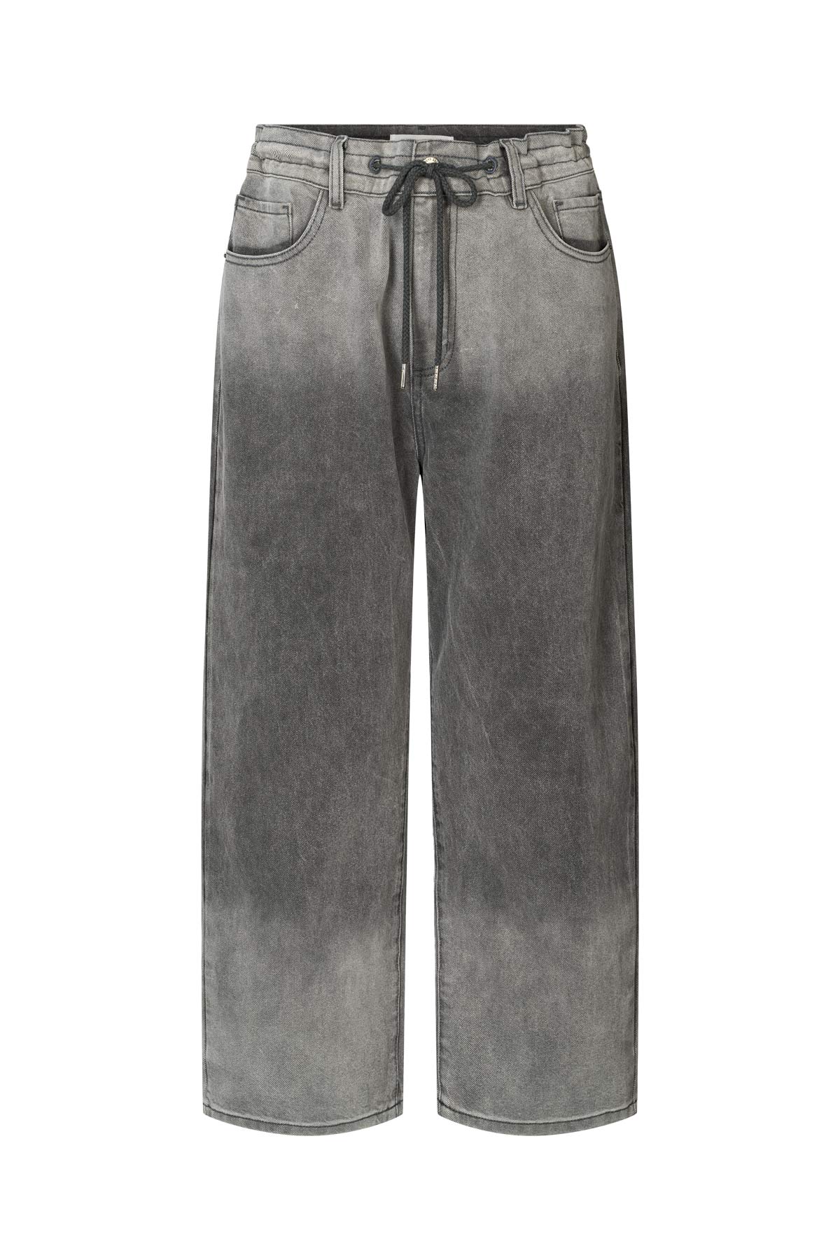 Beza - Grey denim drawstring pants I Washed grey