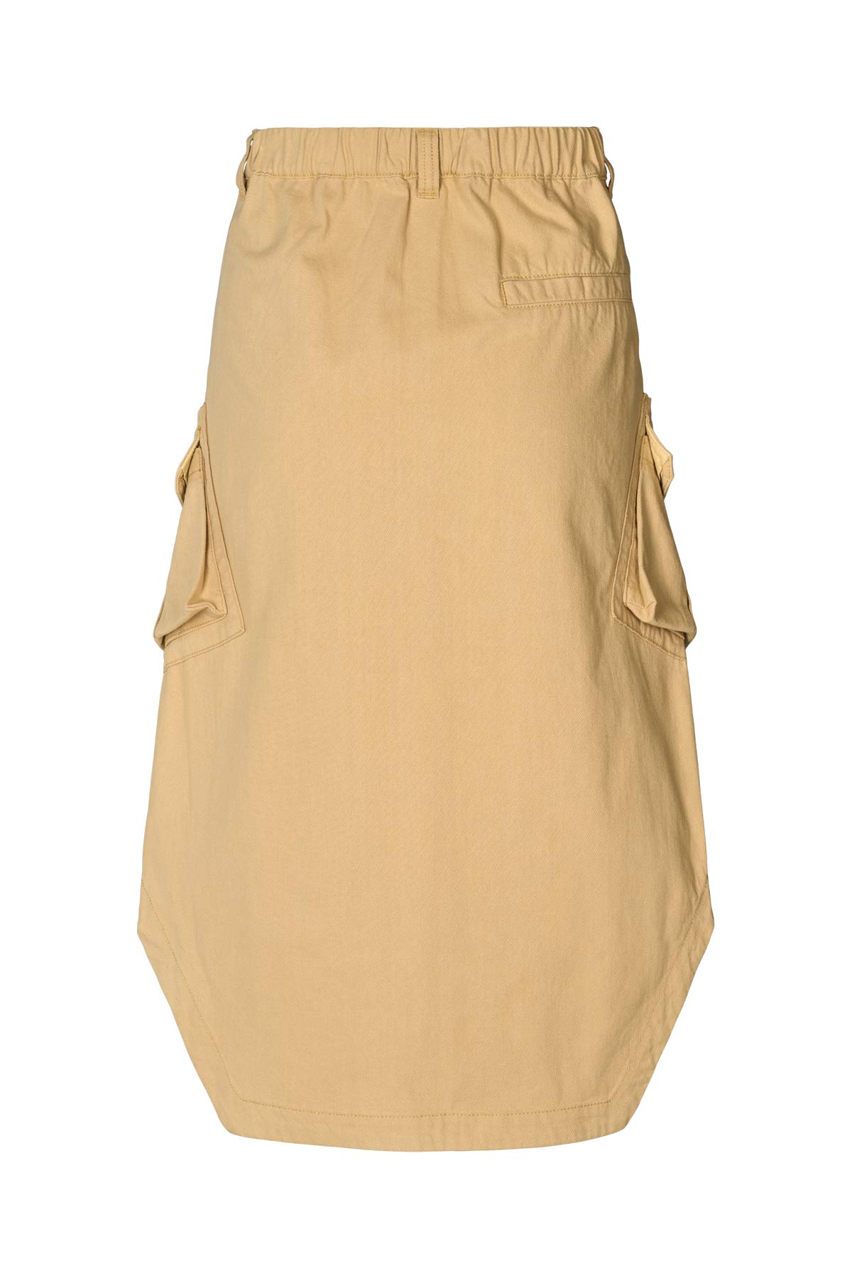 Ambra - Texture canvas cargo skirt I Sand