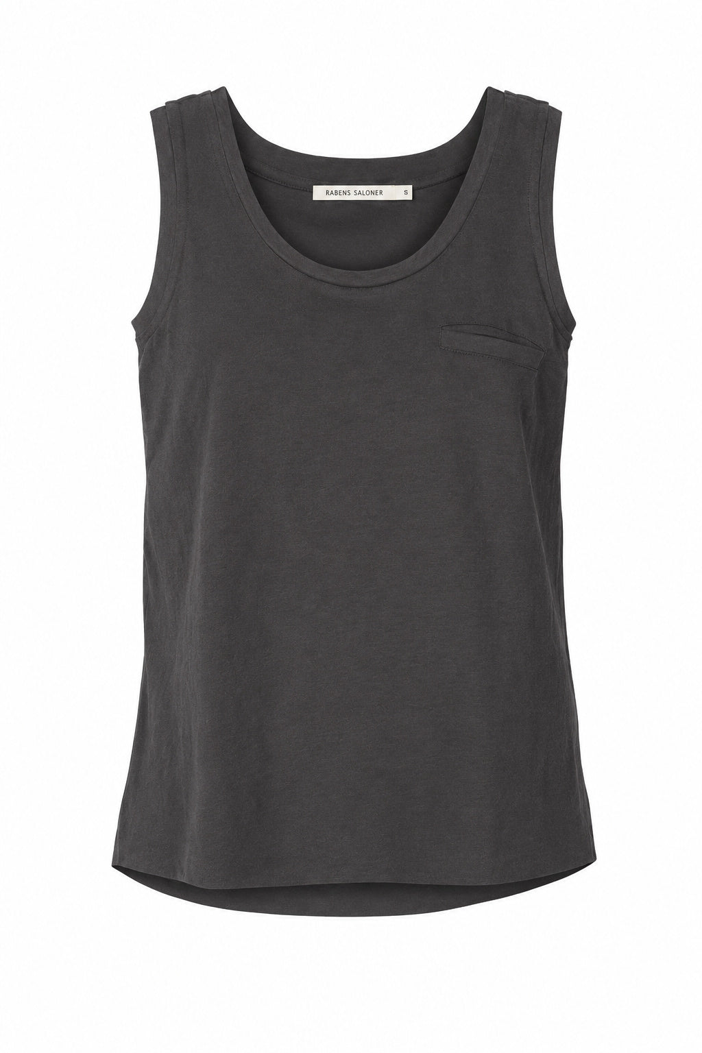 Abbi - Vintage jersey pocket tank top I Faded black
